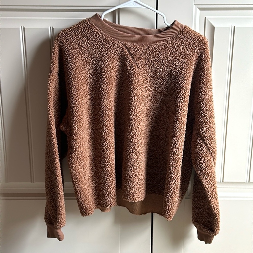 AE Brown Sherpa Sweatshirt